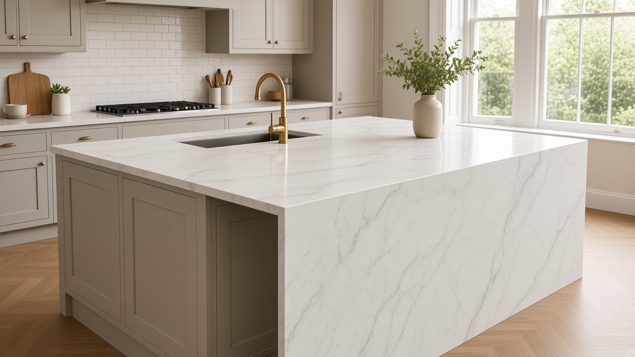 Soft marble character, solid surface throughout