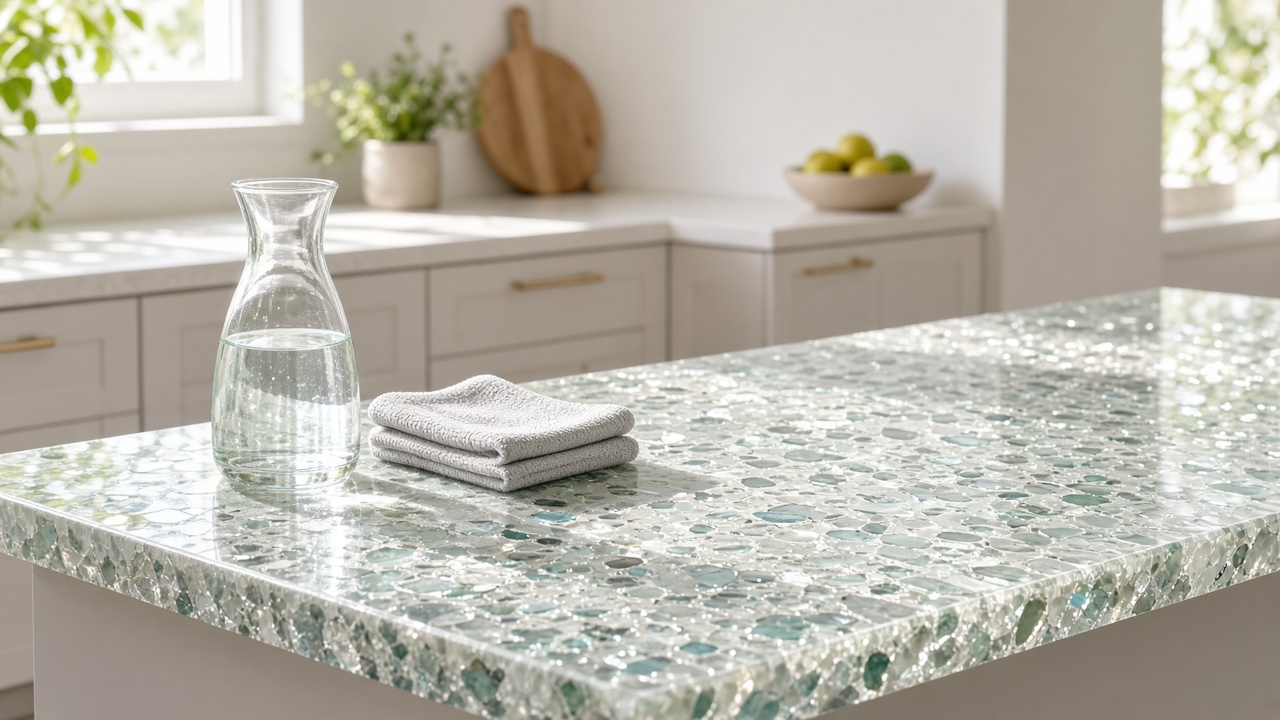 Maintaining your Recycled Glass Worktops