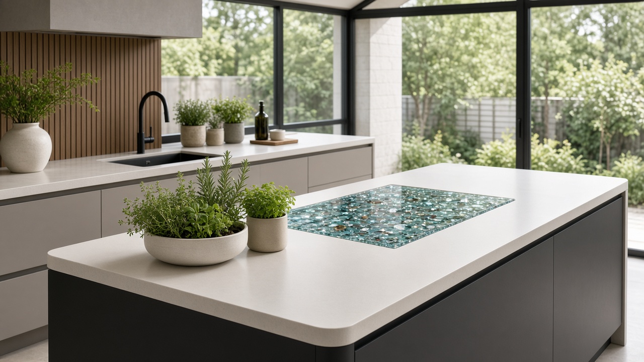 Recycled Glass Kitchen Worktops vs Solid Surface: Are They Worth It?