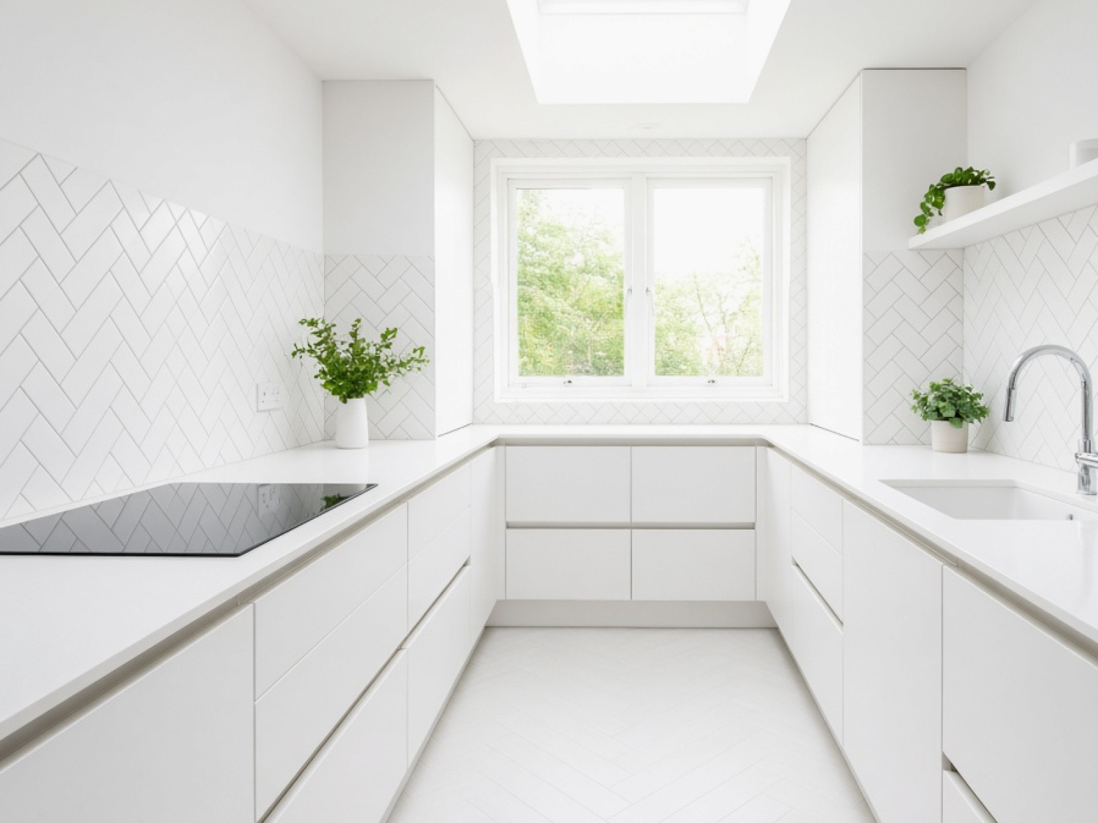 Bright kitchen worktop ready for professional installation